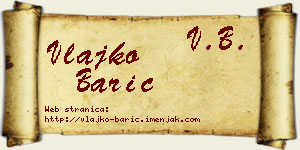 Vlajko Barić vizit kartica